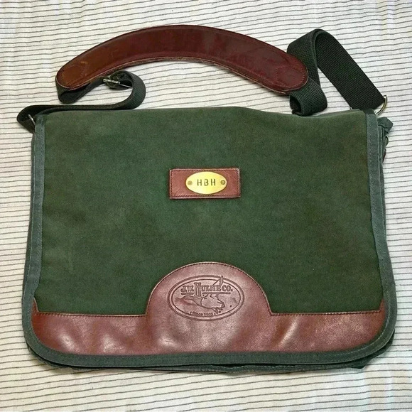 J.W. Hummel Co. Canvas / Leather Messenger bag - Picture 1 of 16
